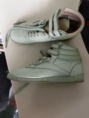 Vintage Reebok 80s 90s Mint Green High Top Sneakers